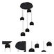 Roxy 5 Light 24 inch Black Quintuple Round Pendant Ceiling Light