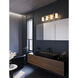 Leo 4 Light 31 inch Light Antique Brass Vanity Light Wall Light