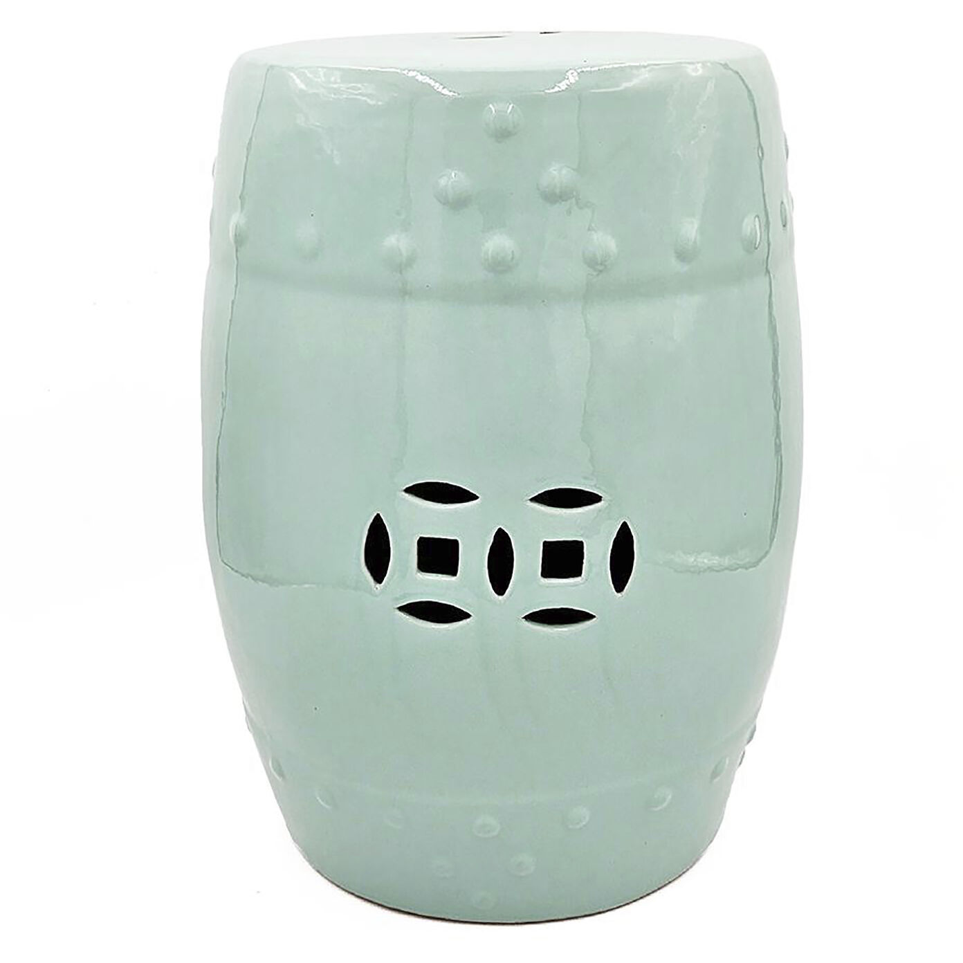 Barrel 17.7 inch Blue Stool