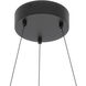 Glo LED 23.75 inch Black Pendant Ceiling Light