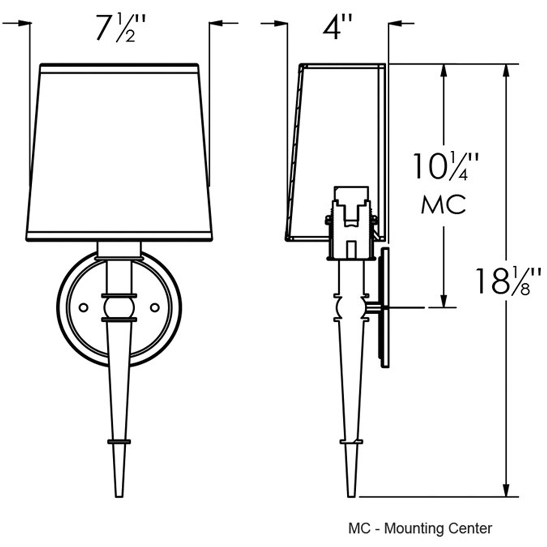 Montrose 1 Light 8 inch Oil-Rubbed Bronze Wall Sconce Wall Light
