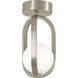 Milan LED 7.38 inch Satin Nickel Semi Flush Mount Ceiling Light