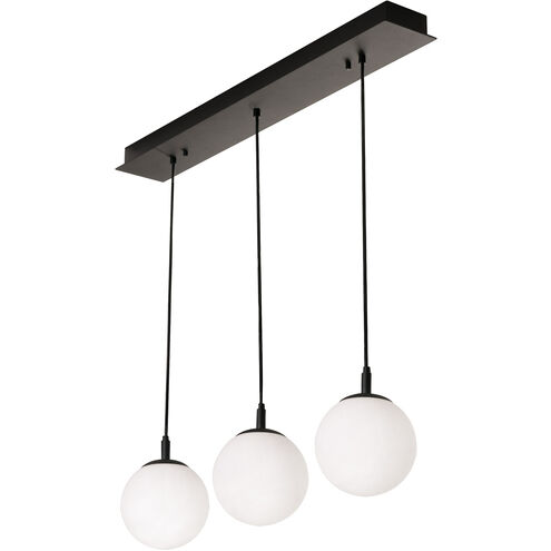 Loretto 3 Light 36 inch Black Triple Linear Pendant Ceiling Light