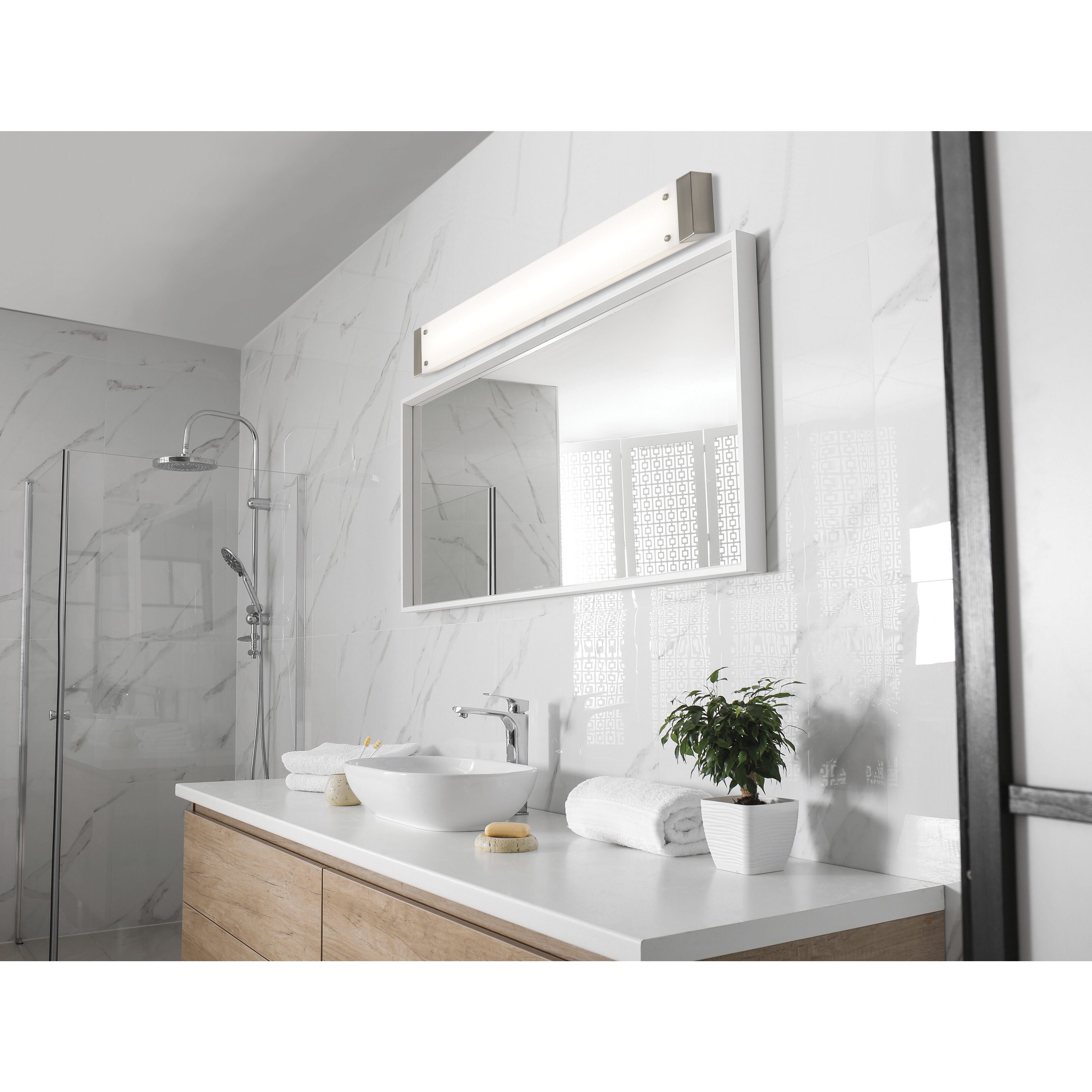 Avanti LED 52 inch Satin Nickel Vanity Light Wall Light