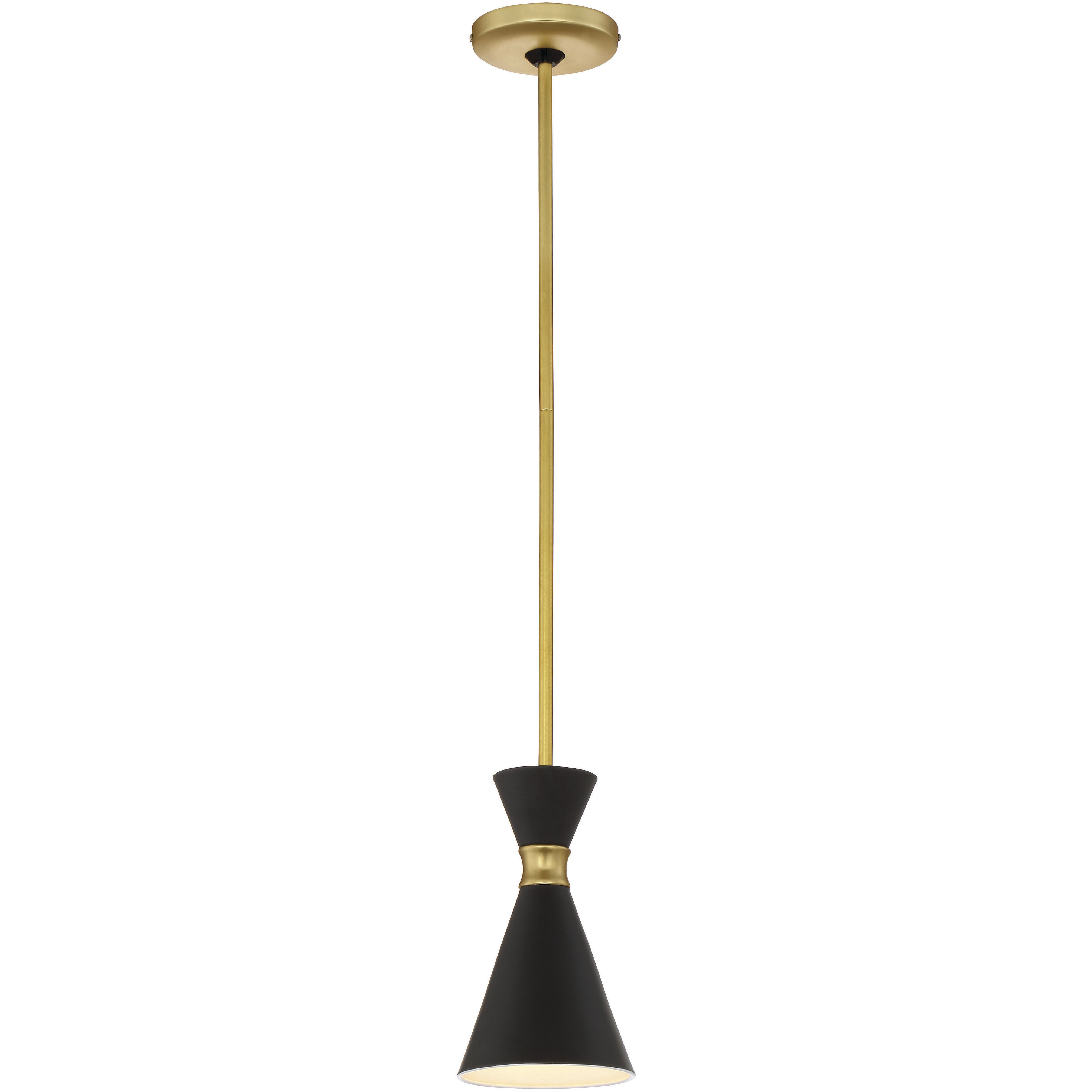 Conic 1 Light 5.5 inch Honey Gold Mini Pendant Ceiling Light