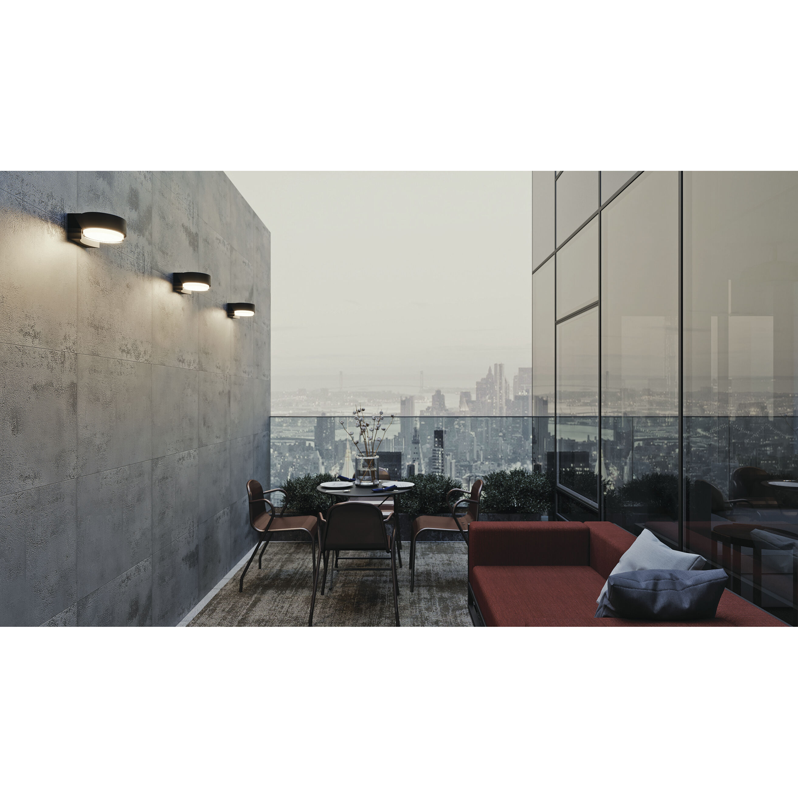 Elm LED 4.25 inch Black Outdoor Sconce