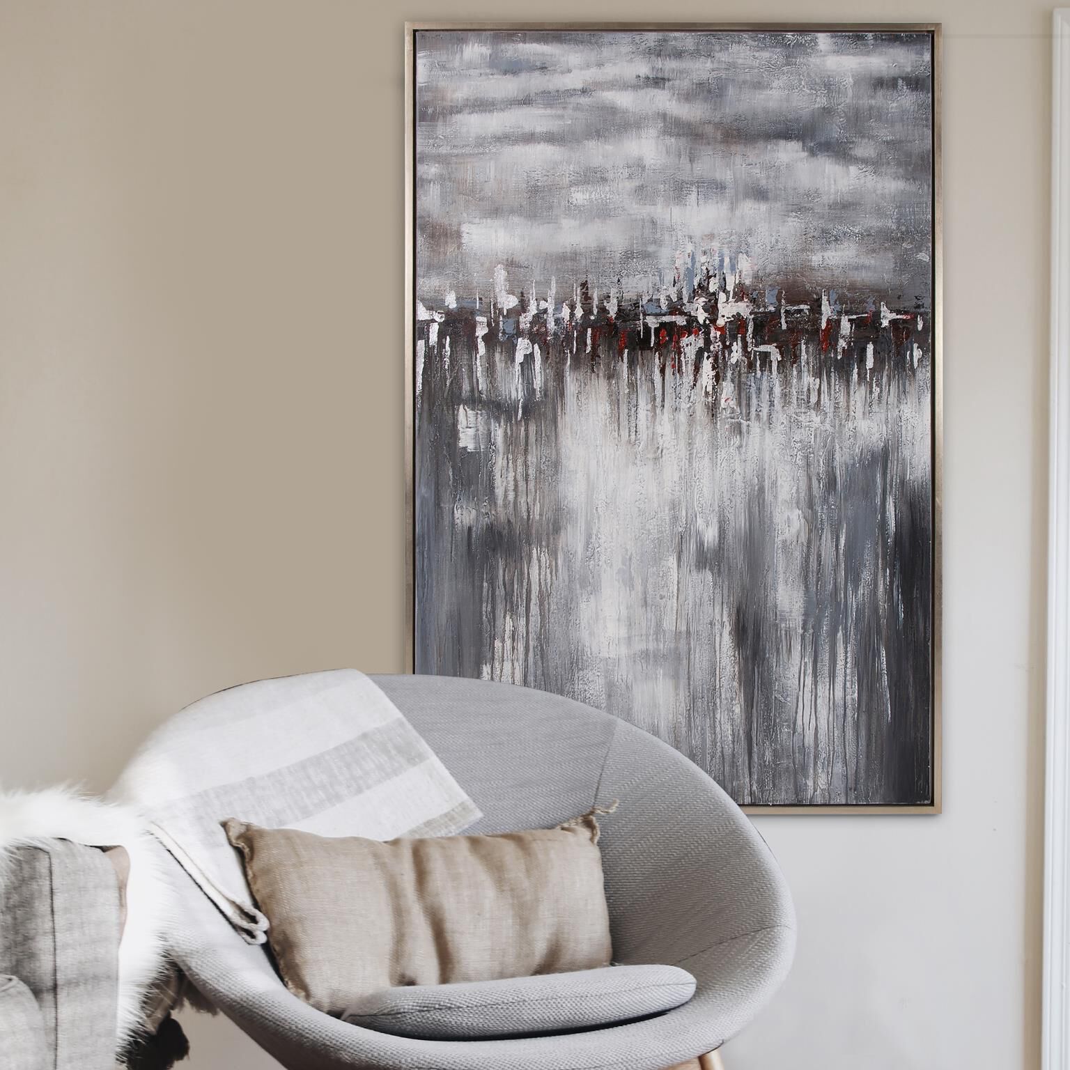 In the Moonlight 60 X 40 inch Hand Painted Wall Art