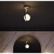 Milan LED 7.38 inch Satin Nickel Semi Flush Mount Ceiling Light