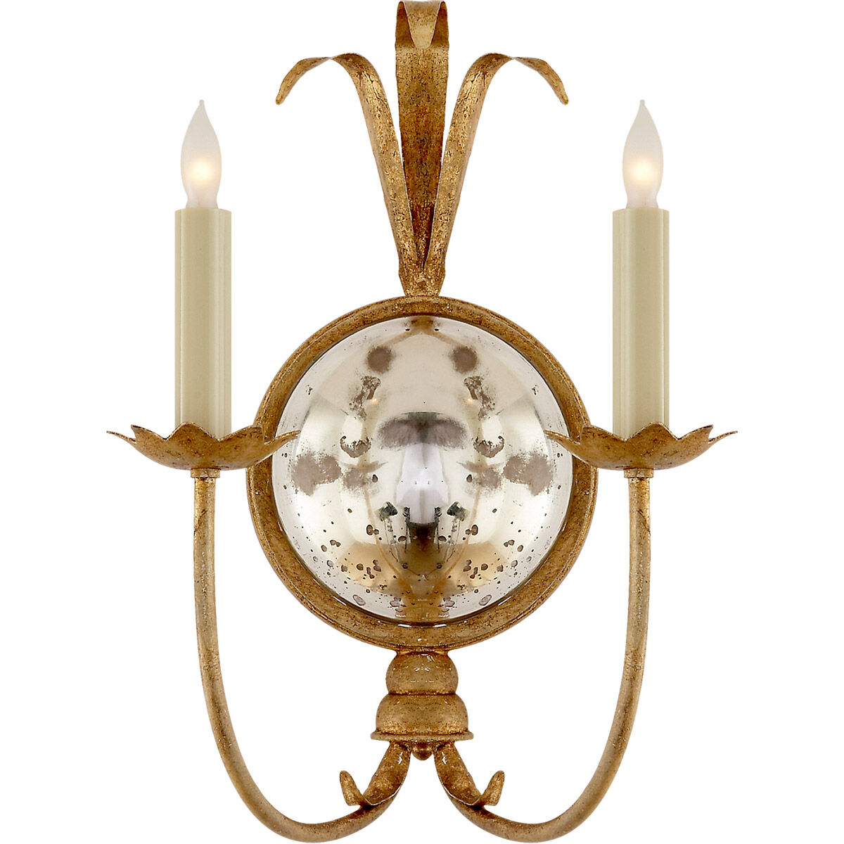 Chapman & Myers Gramercy 2 Light 12.5 inch Gilded Iron Double Sconce Wall Light