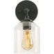 William 1 Light 6 inch Black Wall Sconce Wall Light