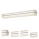 Apex LED 50.5 inch Weather Grey Bath Vanity Wall Light in Linen White, Weathered Grey