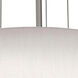 Apex LED 27.15 inch Satin Nickel Pendant Ceiling Light in Linen White and Espresso