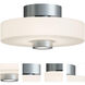 Sydney LED 13 inch Satin Nickel Semi Flush Mount Ceiling Light