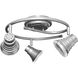 Rail & Spots 3 Light 120 Satin Nickel Fixed Rail Ceiling Light