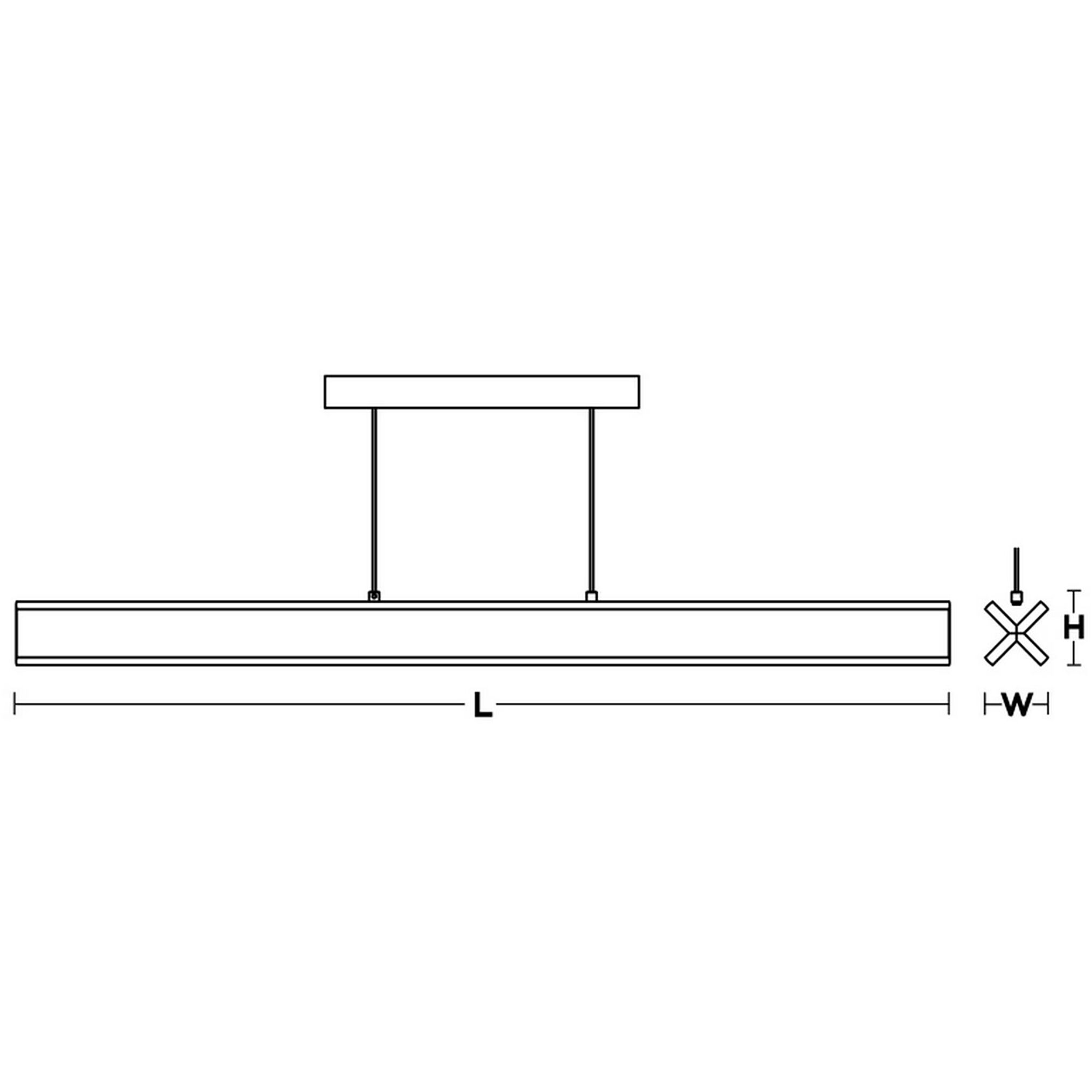 Cass LED 48 inch Gold Linear Pendant Ceiling Light