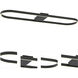 Glo 1 Light 12 inch Black Semi-Flush Mount Ceiling Light