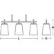 Joanna 3 Light 5 inch Satin Nickel Linear Pendant Ceiling Light