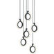 Halo LED 18 inch Black Multi-light Pendant Ceiling Light