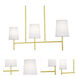 Rose LED 36 inch Satin Brass Linear Pendant Ceiling Light