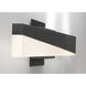 Slant LED 24 inch Black Vanity Light Wall Light