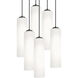 Leo 6 Light 24 inch Black Multi-light Pendant Ceiling Light