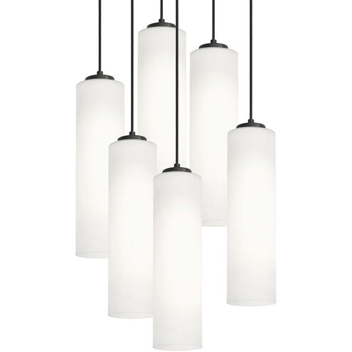 Leo 6 Light 24 inch Black Multi-light Pendant Ceiling Light