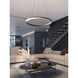 Oberon LED 40 inch Black Pendant Ceiling Light