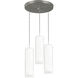 View 3 Light 16 inch Satin Nickel Multi Pendant Ceiling Light