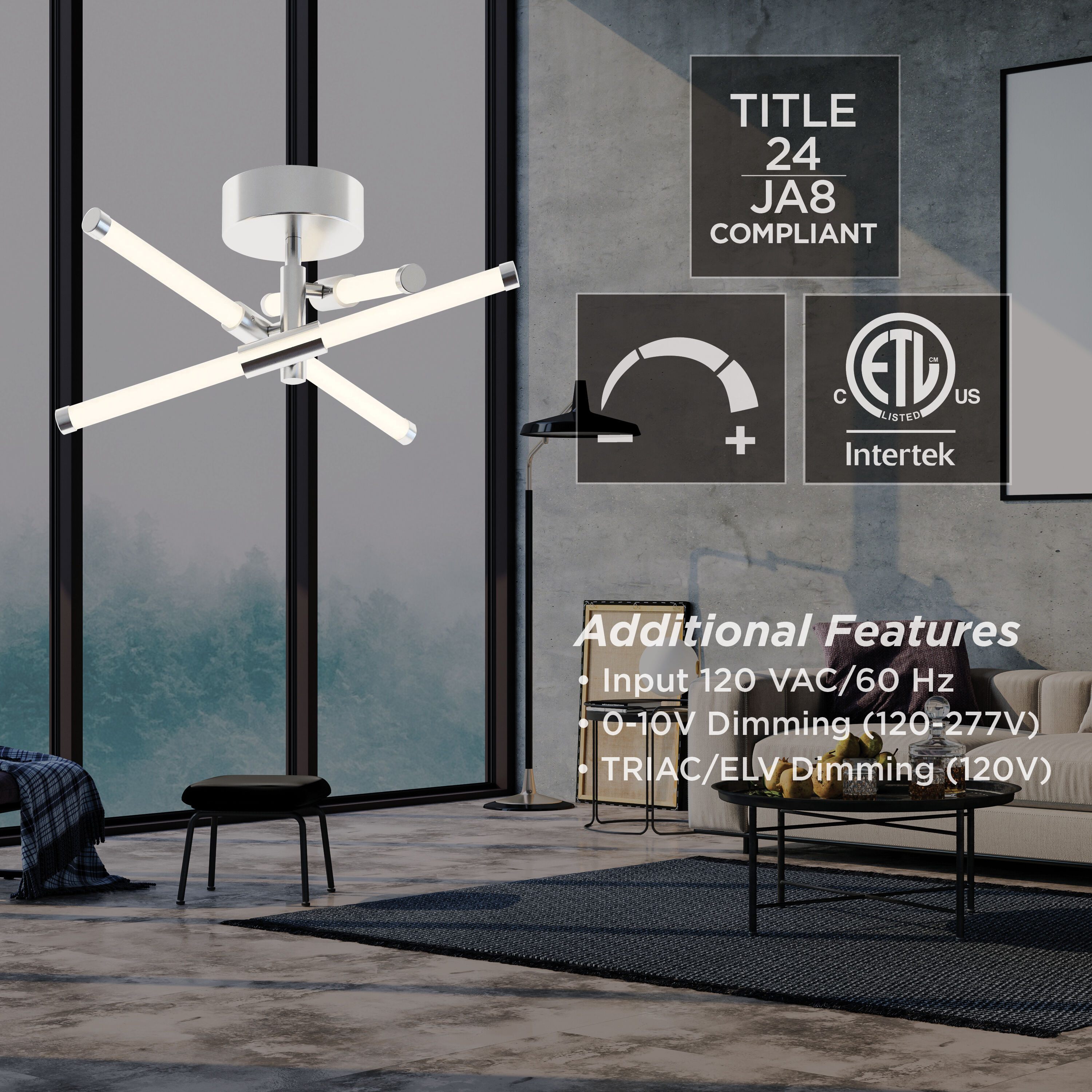 Rusnak 3 Light 15.5 inch Black Semi-Flush Mount Ceiling Light