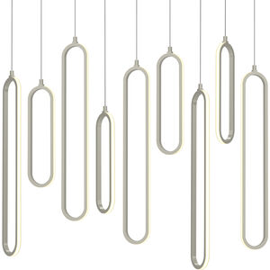 Sienna LED 4.75 inch Painted Nickel Linear Pendant Ceiling Light