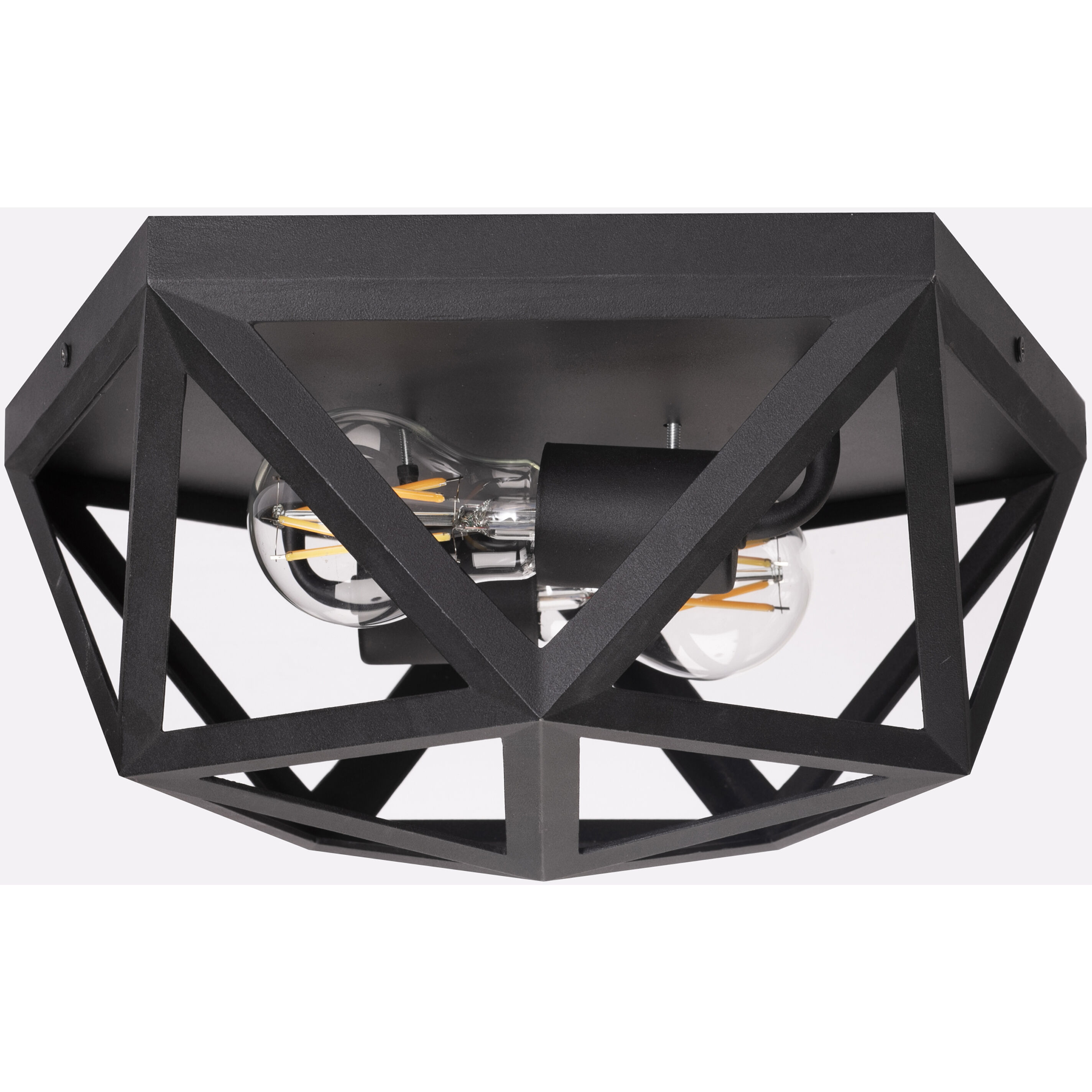 Kai 2 Light 13 inch Black Flush Mount Ceiling Light