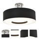 Montclair LED 12.25 inch Satin Nickel Semi-Flush Mount Ceiling Light in Black