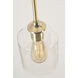 William 1 Light 8 inch Satin Brass Pendant Ceiling Light