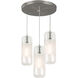 Hermosa 3 Light 17 inch Satin Nickel Round Pendant Ceiling Light