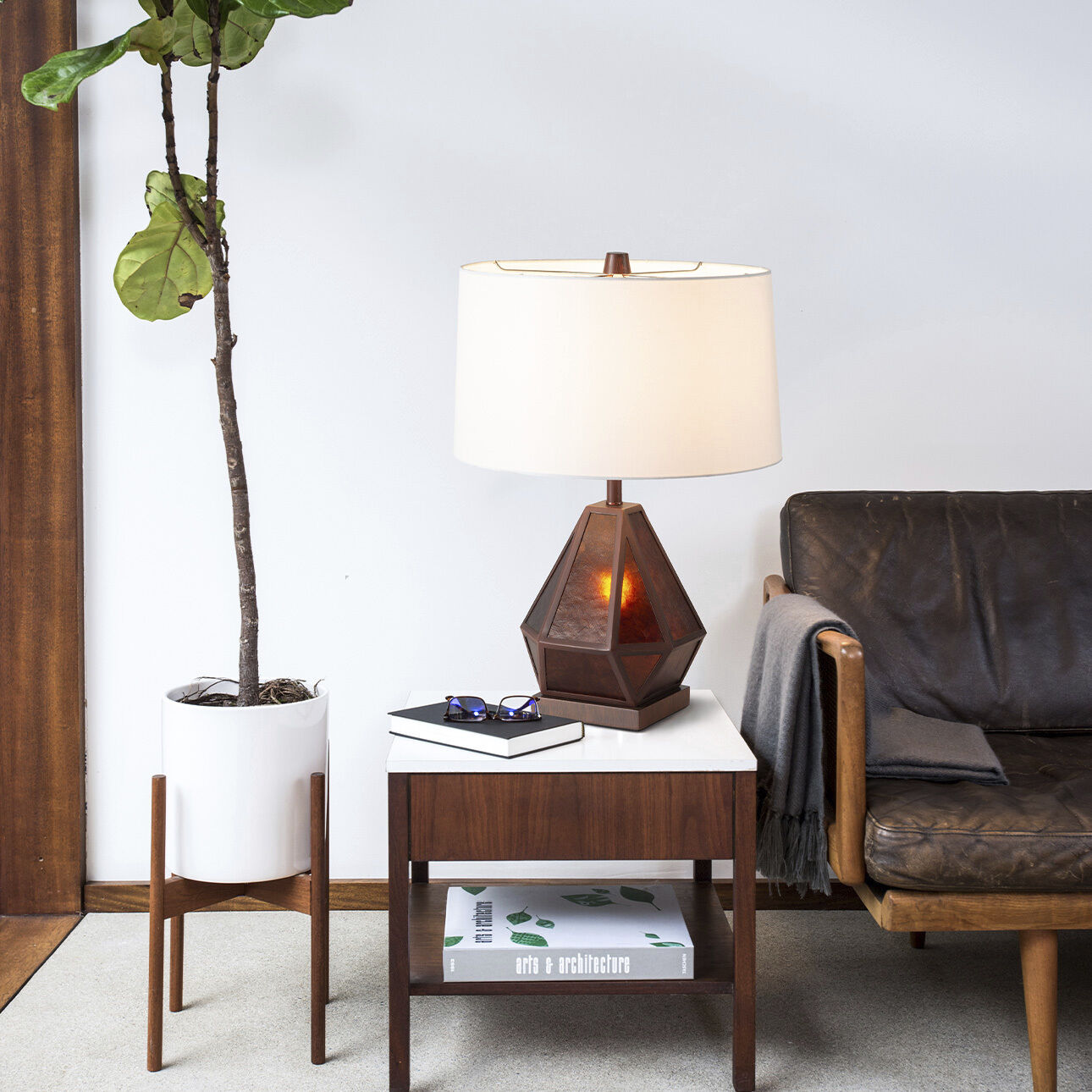 Artifact 22 inch 40.00 watt Dark Walnut and Espresso Bronze Table Lamp Portable Light