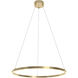 Glo LED 36 inch Satin Brass Pendant Ceiling Light