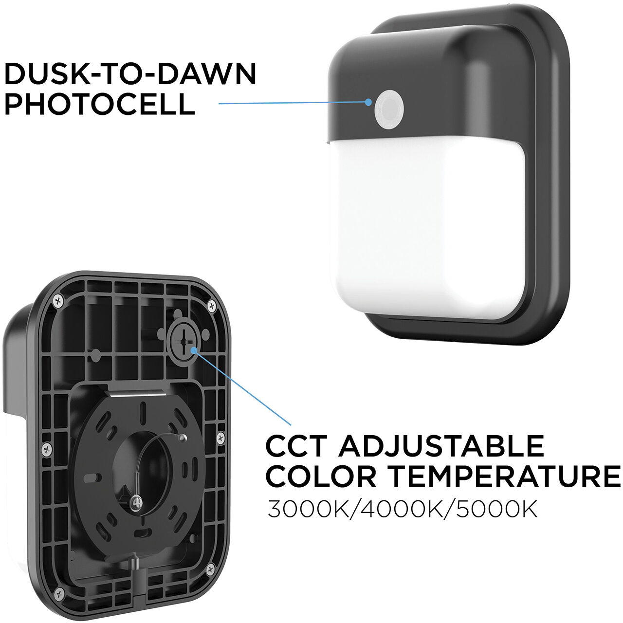 Patton LED 7.75 inch Black Outdoor Wall Sconce