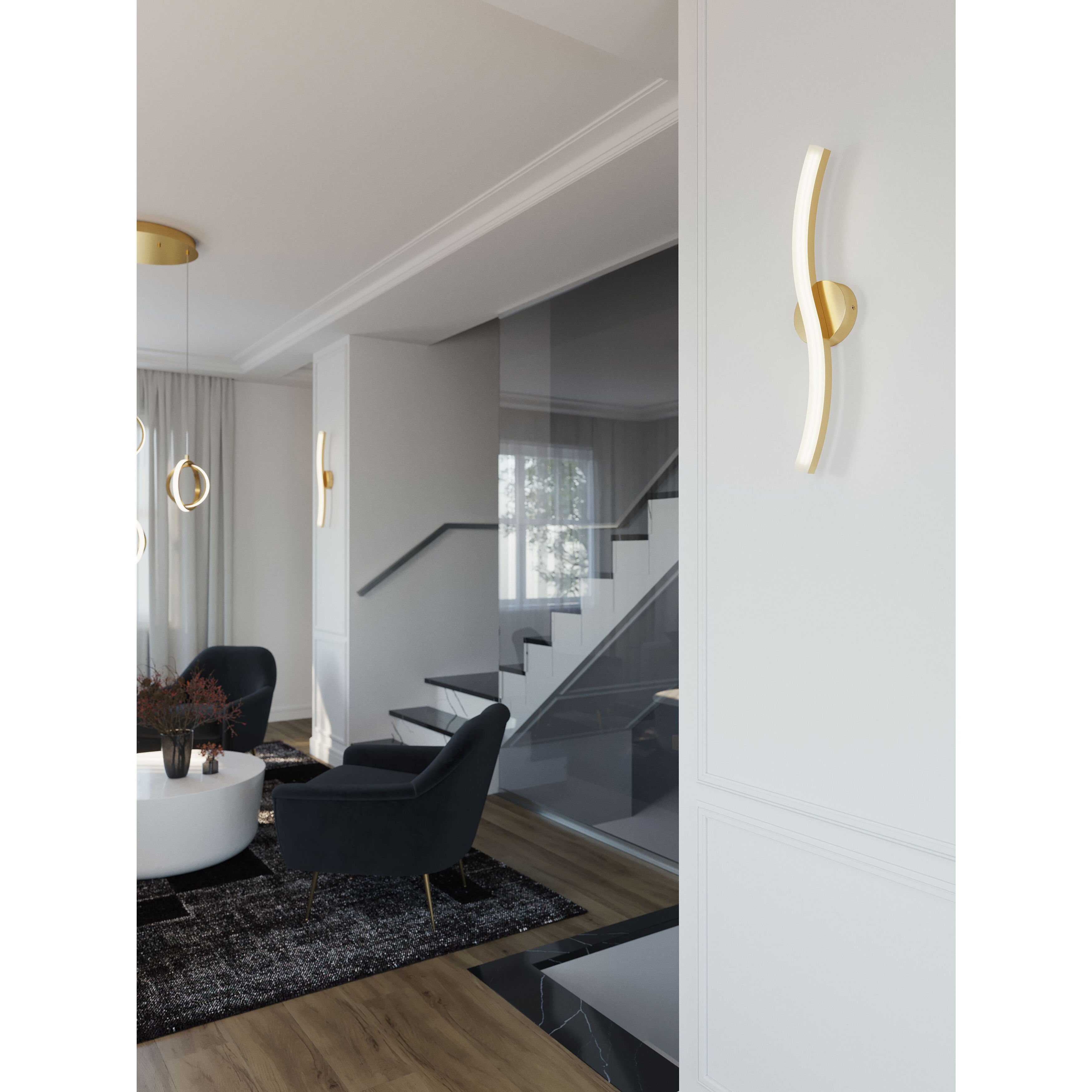 Trace LED 36 inch Light Antique Brass Vanity Light Wall Light