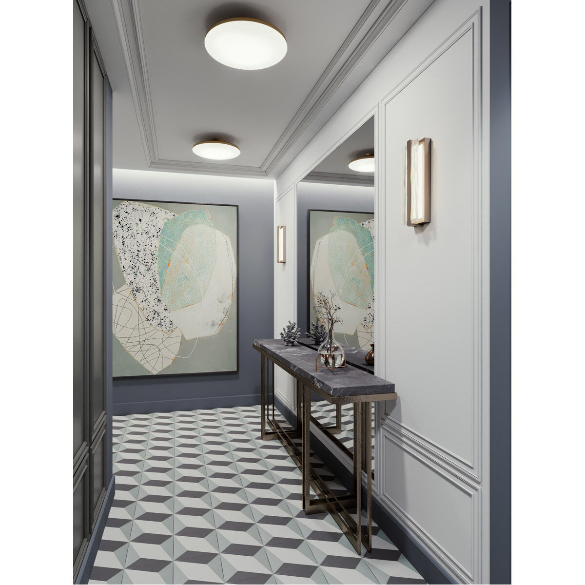 Skye LED 19 inch Black Flush Mount Ceiling Light