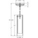 View LED 5 inch Satin Nickel Pendant Ceiling Light