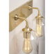 William 2 Light 15 inch Satin Brass Bath Vanity Wall Light