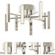 Indra 7 Light 16 inch Satin Nickel Semi-Flush Mount Ceiling Light