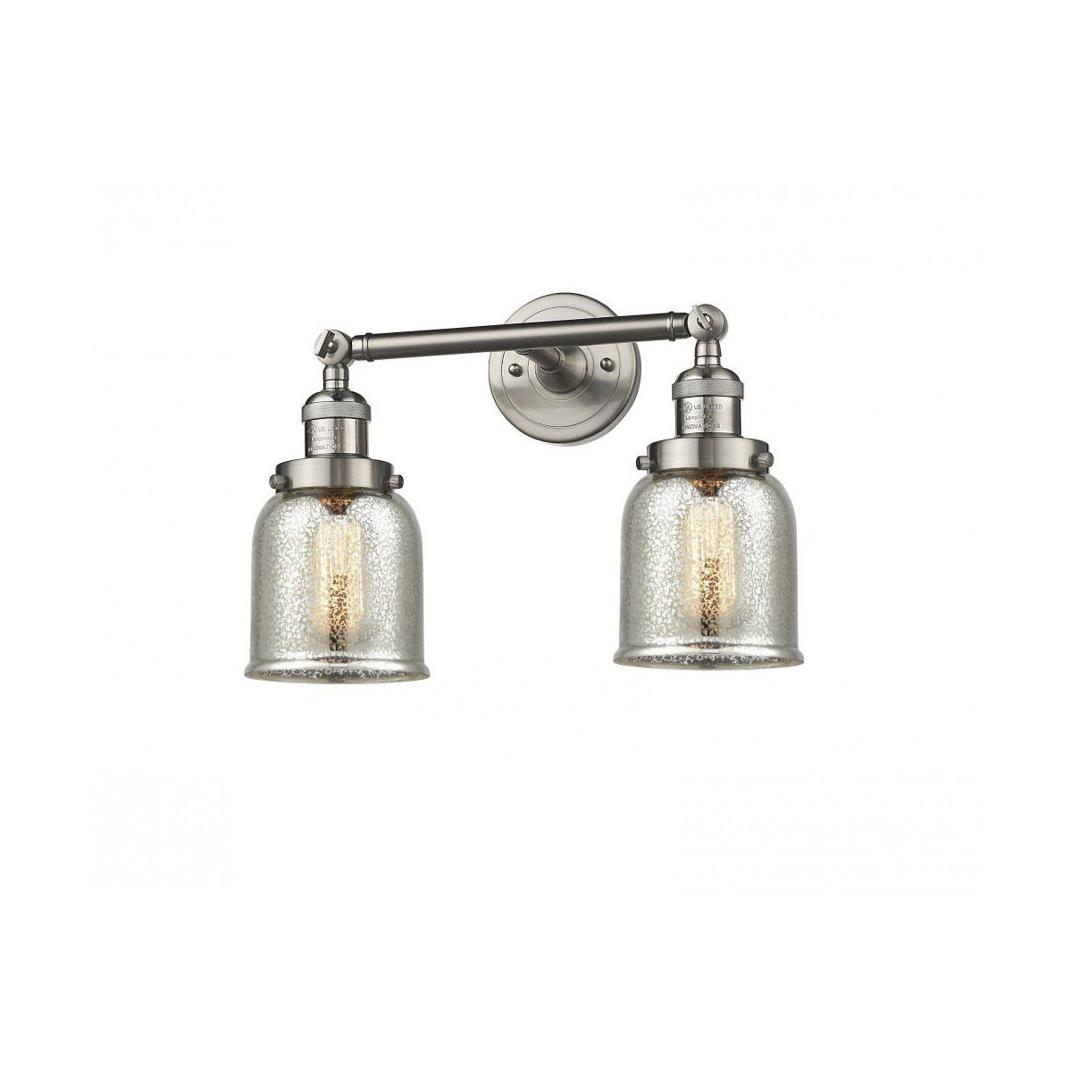 Franklin Restoration Small Bell 2 Light 15.00 inch Bathroom Vanity Light