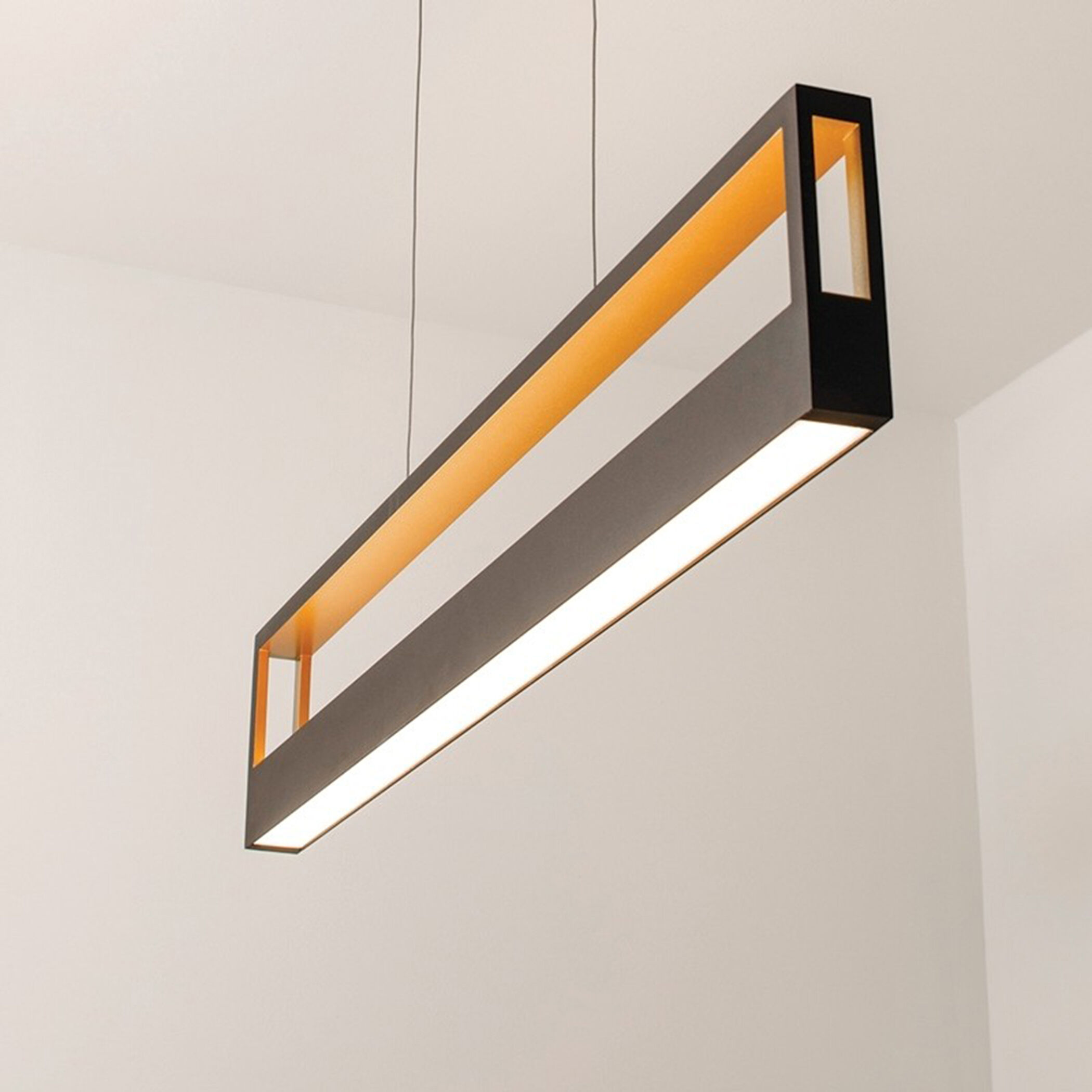 Echo LED 44.75 inch Black Linear Pendant Ceiling Light