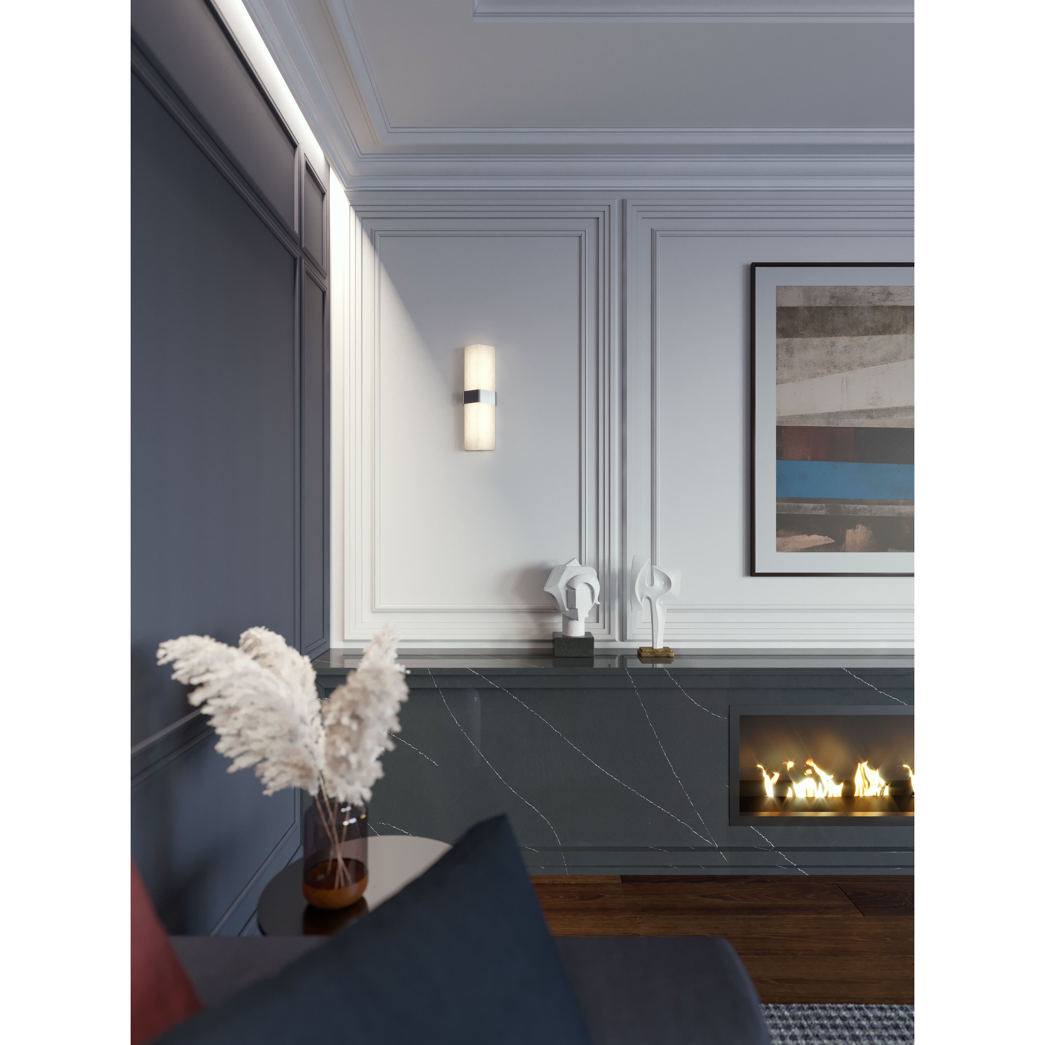 Naples LED 5 inch Satin Nickel ADA Sconce Wall Light