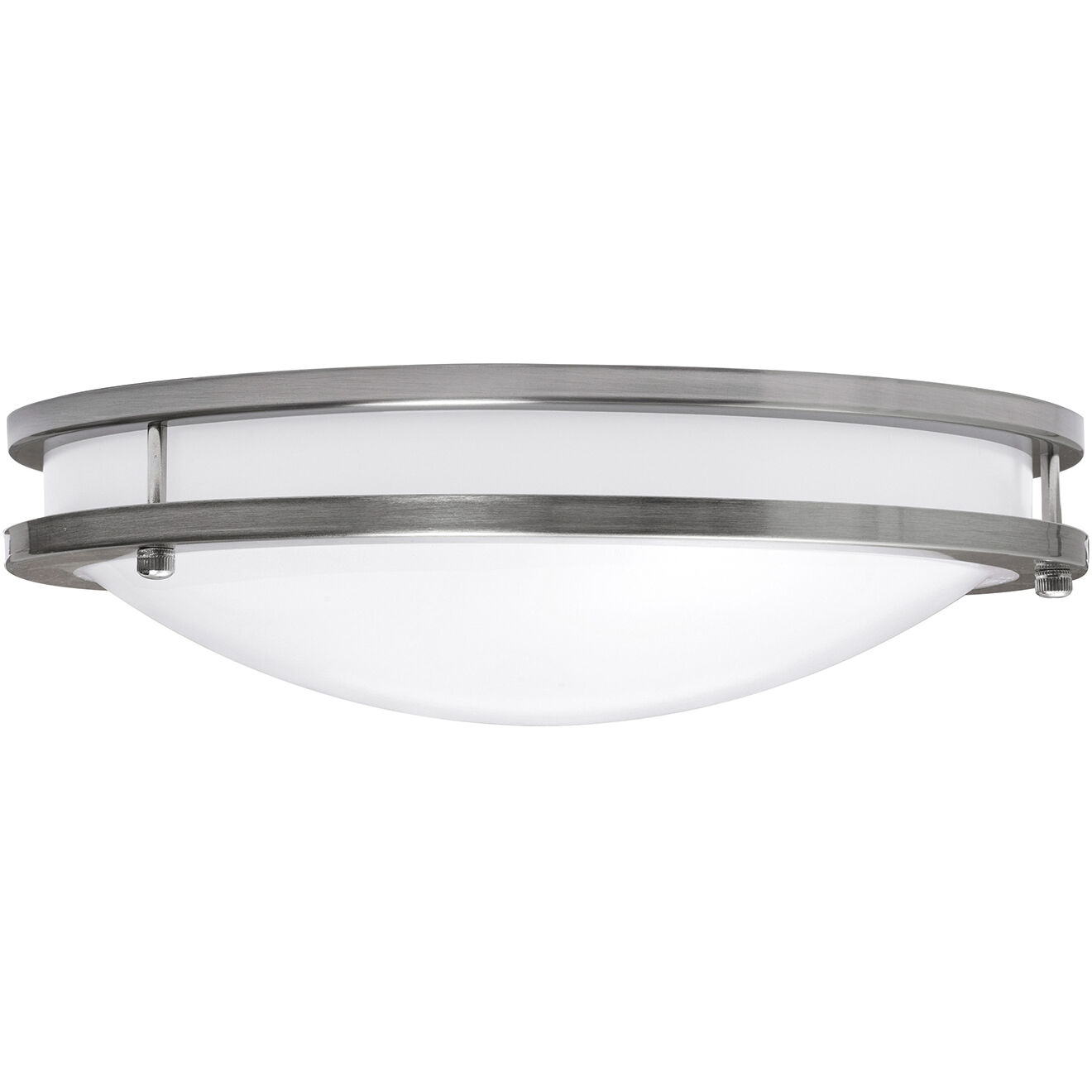 Carlisle LED 14 inch Satin Nickel Flush Mount Ceiling Light