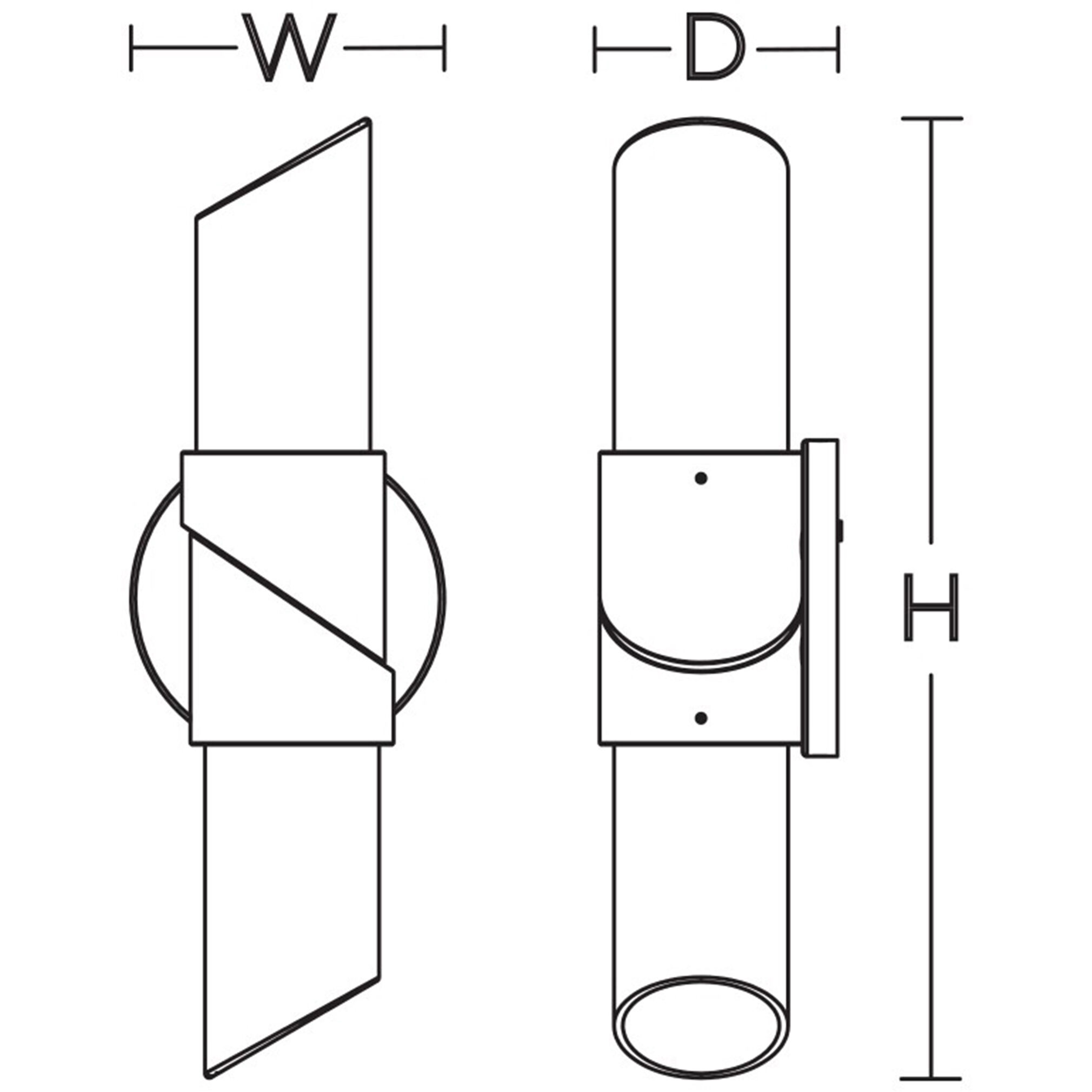 Slice LED 4.3 inch Black ADA Sconce Wall Light