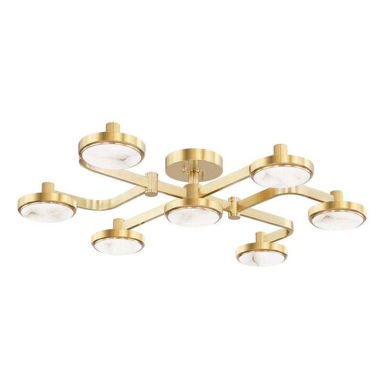 Meander 7 Light 29.00 inch Semi-Flush Mount