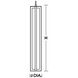 Cass LED 4 inch Satin Nickel Pendant Ceiling Light 