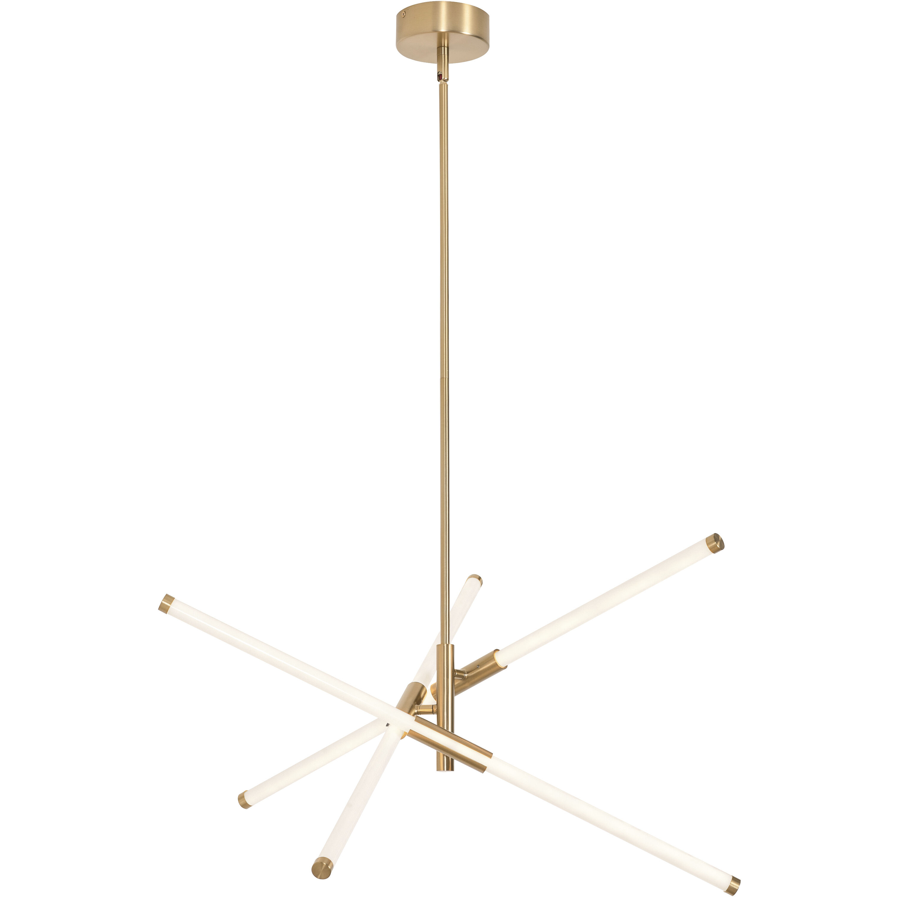 Rusnak 3 Light 30 inch Satin Brass Pendant Ceiling Light 